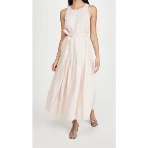 Rebecca Taylor belted linen midi dress